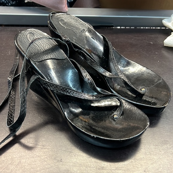 Fortuna Valentino Wooden Sandals Sz 40 - Picture 2 of 15